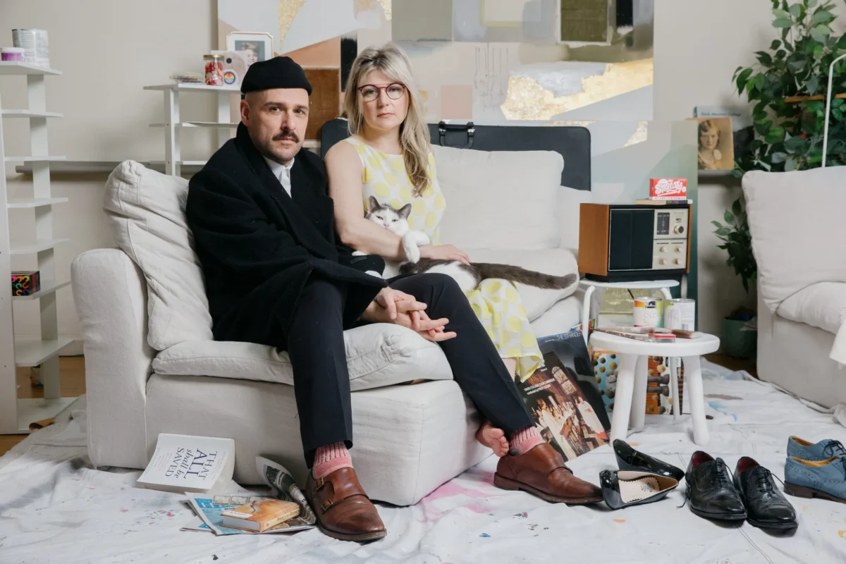 Vito and Monique AIuto of The Welcome Wagon at home, photographed by Denny Renshaw